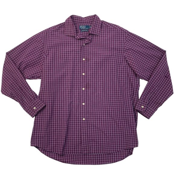 Polo by Ralph Lauren Other - Polo Ralph Lauren Westerton Shirt Mens XL Extra Large Purple Cotton Button Up